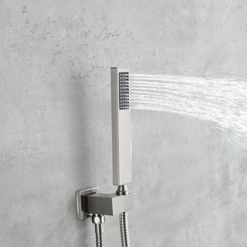 Système de douche, pomme de douche cascade avec douche à main, ensemble de robinet de douche mural pour salle de bain