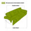 Causeuse coussin jaune en cuir véritable