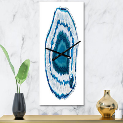 Blue Agate Crystal - Modern Wall Clock