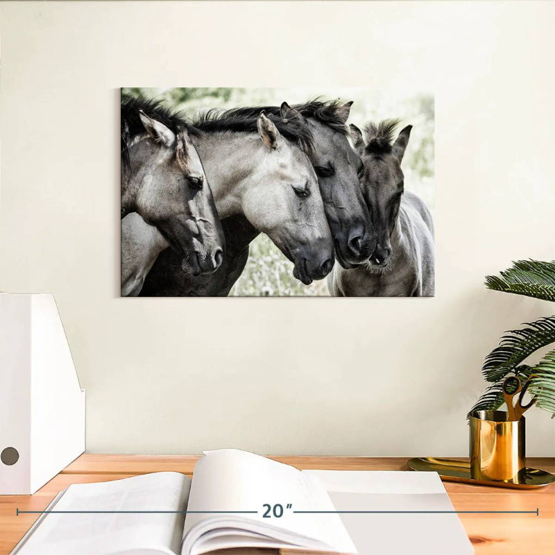Van Den Four Konik Horses, H 8 po x l 12 po
