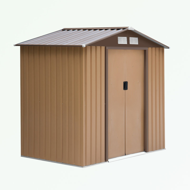 Remise de rangement verticale en acier galvanisé l 7 pi x P 4 pi