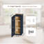 Armoire murale Shaker bleu marine de 30 cm (12 po) en bois massif avec 2 étagères réglables, prête à assembler pour la cuisine