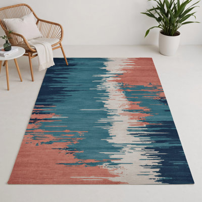 Tapis intérieur et extérieur brun Watercolor