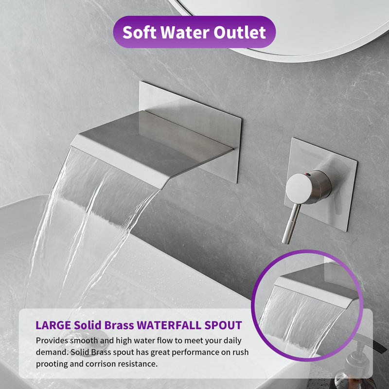Single-handle Bathroom Faucet, Brushed Nickel