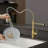 Kitchen Faucet With Pull Down Sprayer Stainless Steel Single Handle Pull Out Spring Sink Faucets-118388131