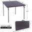 Table carrée pliante 34 ", table de jeu et de table pliante portative 34", brun-1178324187