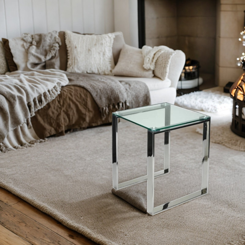 Table d'appoint Nobi, Argent argent