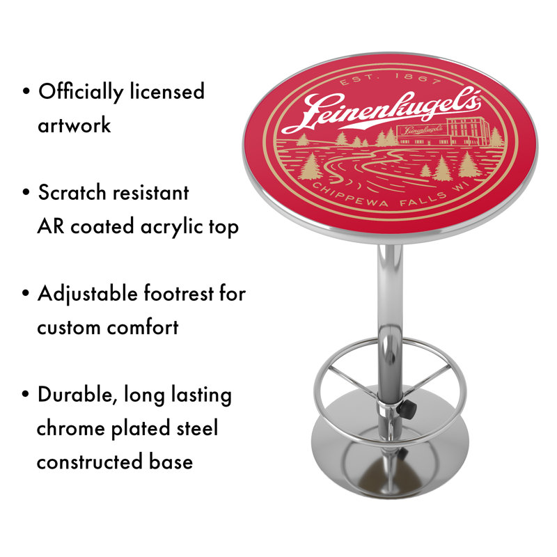 Leinenkugel Brewery  Bar Table With Footrest