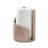 Wooden Paper Towel Holder with Top Load Space Design for Kitchen and Table Decor, Anti Skid Base, Eco Friendly Mango Wood & Metal Rod - Biscotti / Nickel-665833088-665833113