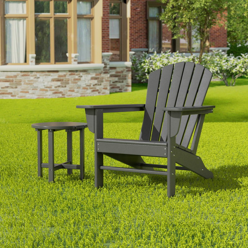 Altura Salvo 18" W Round Outdoor Side Table, Gray