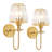 1 - Light Gold Crystal Dimmable Wall Sconce For Living Room, Bedroom, Bathroom-400393845