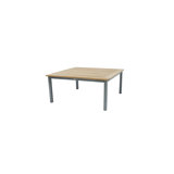 SoHo 42" Square Teak Aluminum Outdoor Coffee Table