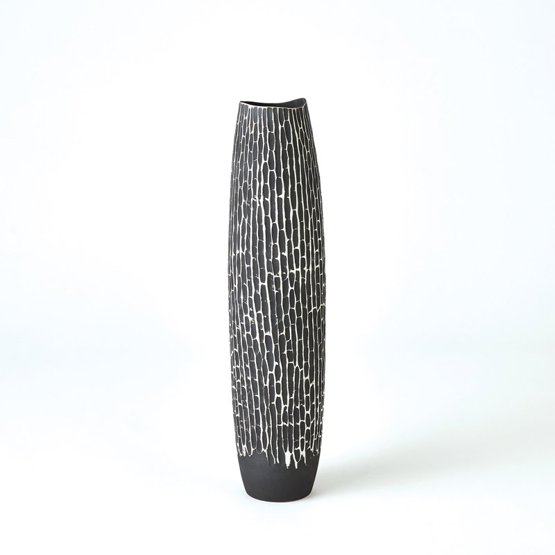 Vase de table en porcelaine fait à la main, H 20,5 po x l 5 po x P 5 po