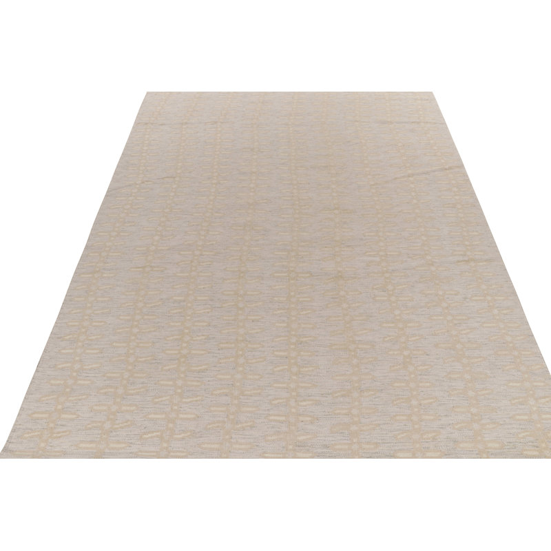 Scandinavian Wool Geometric Area Rug, Rectangle 10' x 14'