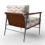 Chaise d'appoint abstraite avec accoudoirs beige neutre-235645179