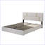 Grand lit plateforme tapissier avec système de rangement hydraulique, aucun sommier nécessaire-884948325