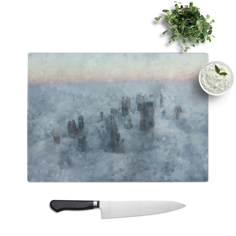 Dubai Skyline Vol.2 Painting Chopping Board, 20cm W x 28.5cm L