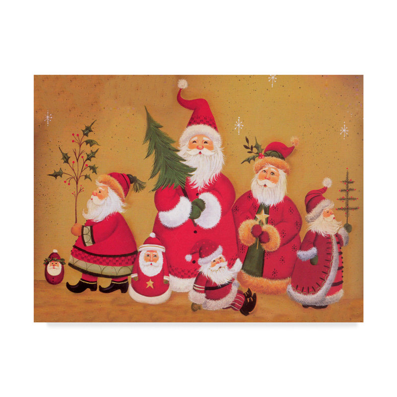 « pères noël decoration », art sur toile, H 14 po x l 19 po x P 2 po