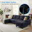 U-Shaped Linen Sectional Sofa with Double Chaise for Living Room-1130225058