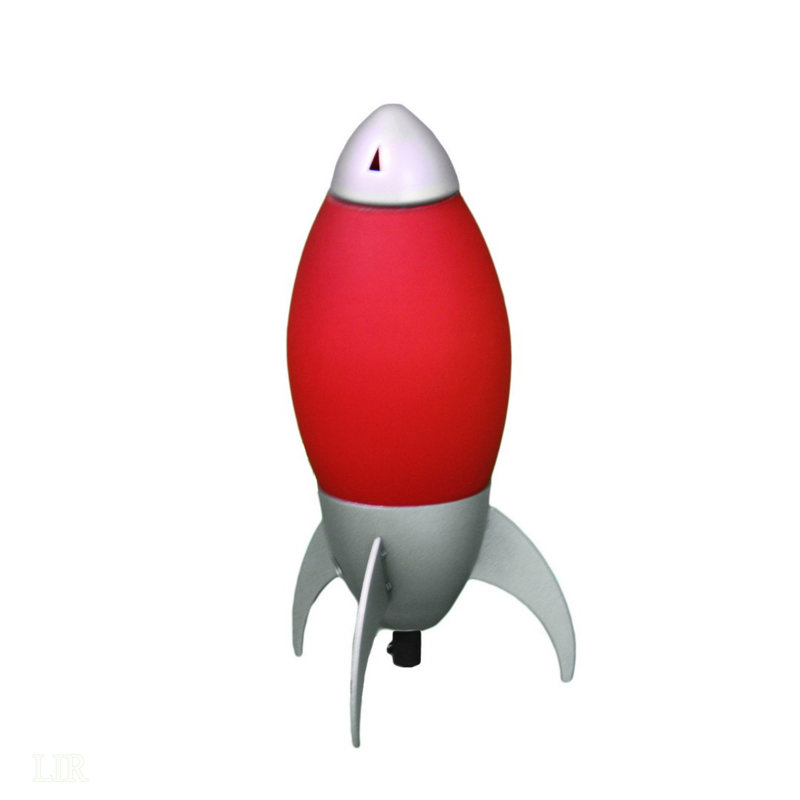 Lampe de table pour enfants 10,5 "de hauteur en acrylique, lampe de table, Rouge
