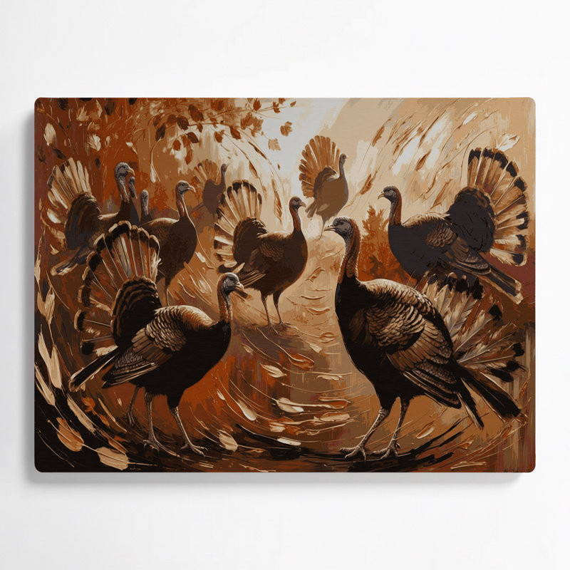 «Thanksgiving Turquie», silhouettes et illustrations, art mural en métal brun, 14" H x 14" W x 0.05" D