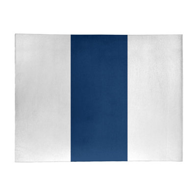 Tapis blanc/bleu marine tissé à plat Minnesota