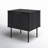 Arisztid Black Fluted End Table with Storage