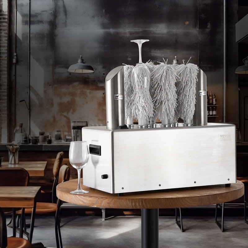 Machine à polir les verres à vin avec 8 brosses 660 tasses / H pour bar-restaurant