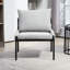 Chaise de chambre à coucher moderne grise, avec support ergonomique et revêtement tressé pour fauteuil de détente, élégante