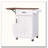 39.3" Farmhouse Kitchen Island with Drop Leaf & Open Side Rack-482176412