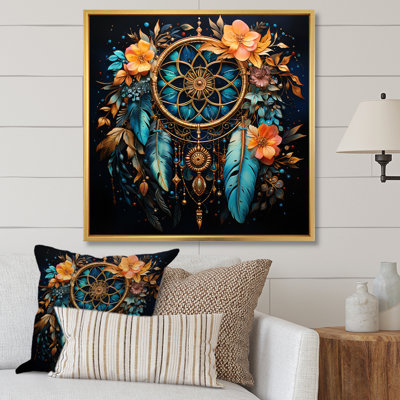 Multicolor Dream Catcher Neotraditional Visions I - Landscapes Canvas Print