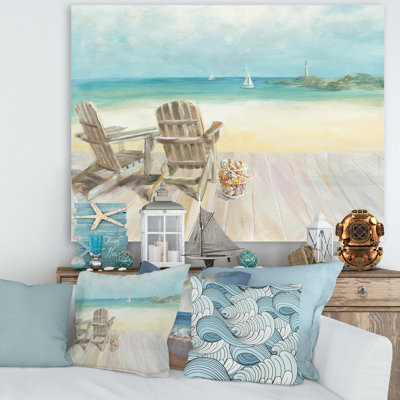 " Seaside Morning No Window " by Designart