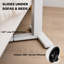 Bureau à roulettes pour ordinateur portable, réglable en hauteur, en chêne blanc massif de 70 cm (27,5 po), avec bord naturel.
