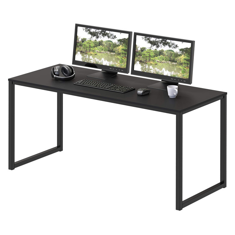 Morrel Rectangle Writing Desk, 28" H x 48" W x 24" D, Black