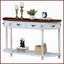 Table basse rétro en pin massif pour le salon, 2 tiroirs et amp; Tablette inférieure, assemblage facile en 20 minutes-229608228