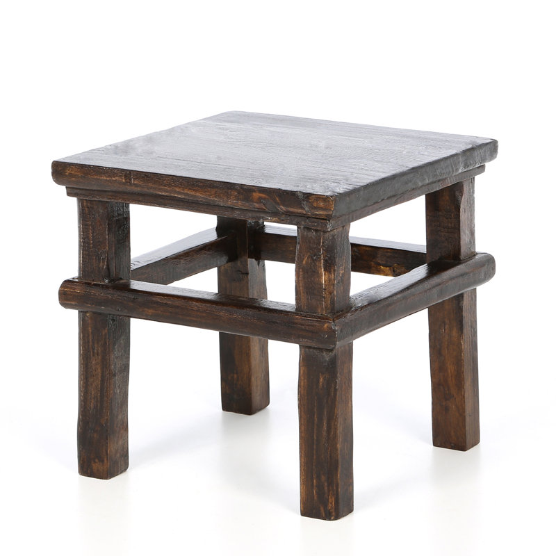 Solid Wood Accent Stool, Natural
