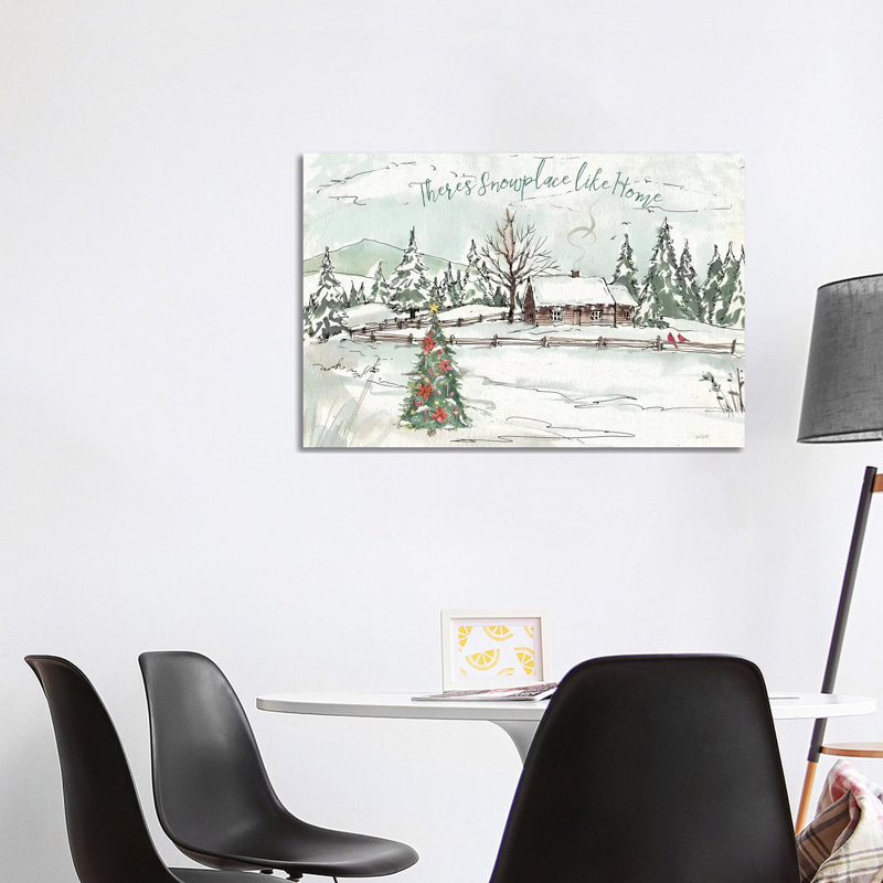 Seasonal Charm X Snowplace by Anne Tavoletti - Wrapped Canvas Print, 66.04cm H x 101.6cm W x 1.905cm D