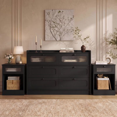 3-Piece Bedroom Set (Nightstands and Dresser)