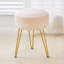 Vanity Accent Stool with Metal legs-1903850504
