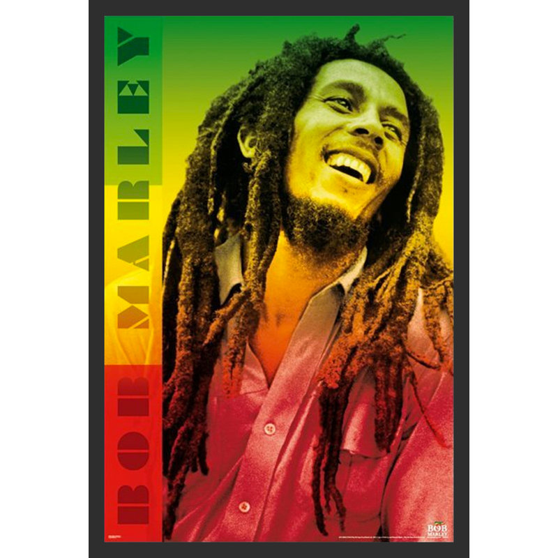 «Bob Marle Colors», impression sur affiche encadrée