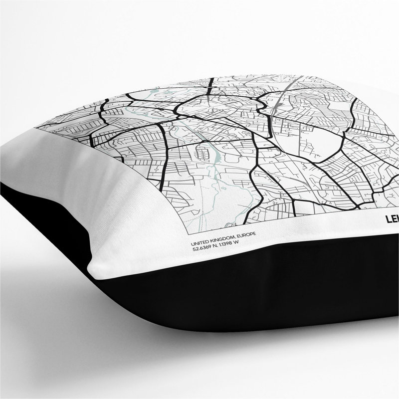 Square Cushion, 40cm H x 40cm W x 15cm D, Black