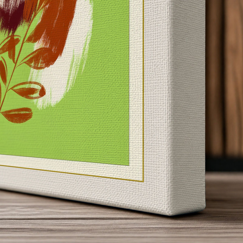 Dried Botanicals Study Botanical - Wrapped Canvas, 18x12 - 45.7 x 30.5 cm, Cream Border