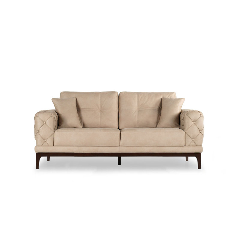 68.9'' Leather Convertible Sofa