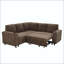 Canapé-lit modulaire en L avec canapé-lit, rangement et porte-gobelets-132516608