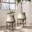 2-Piece Beige Cachepot Planter Cauldron Set with Black Stands