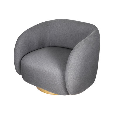 Mayker Upholstered Swivel Armchair