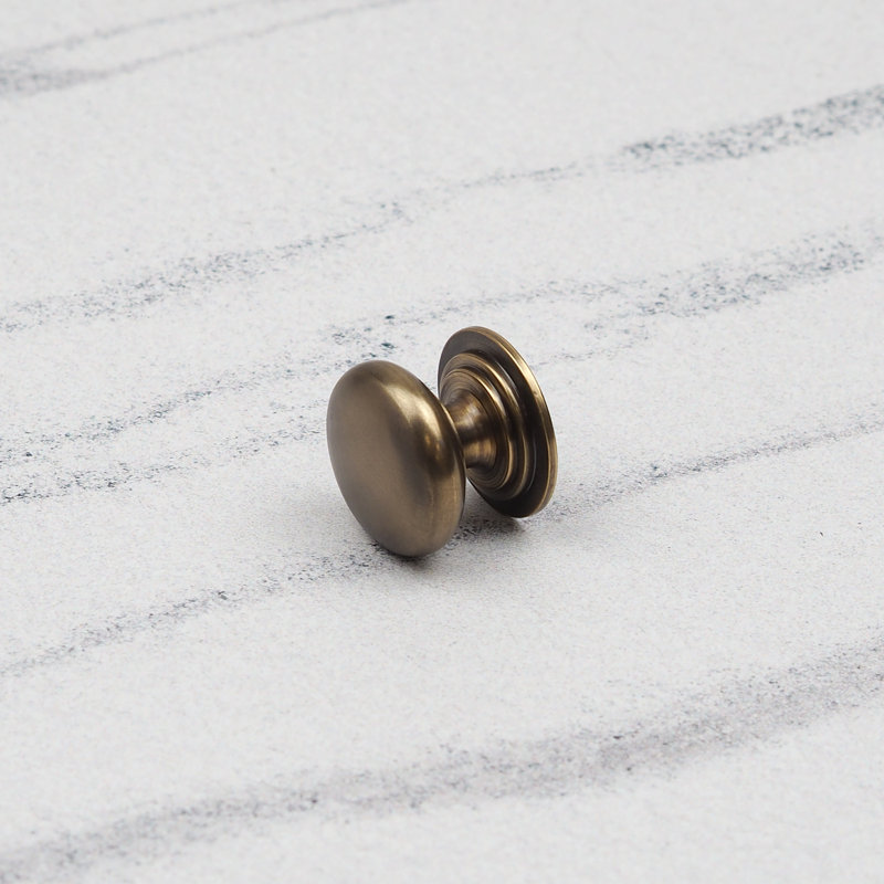 76mm Antique Brass Cup Handle, 25mm Knob