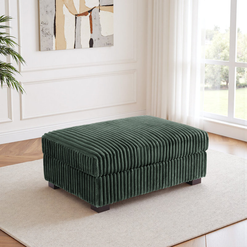 41.75cm Wide Rectangle No Ottoman, Green