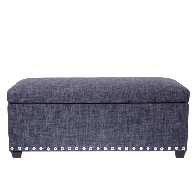 Upholstered Ottoman, Charcoal