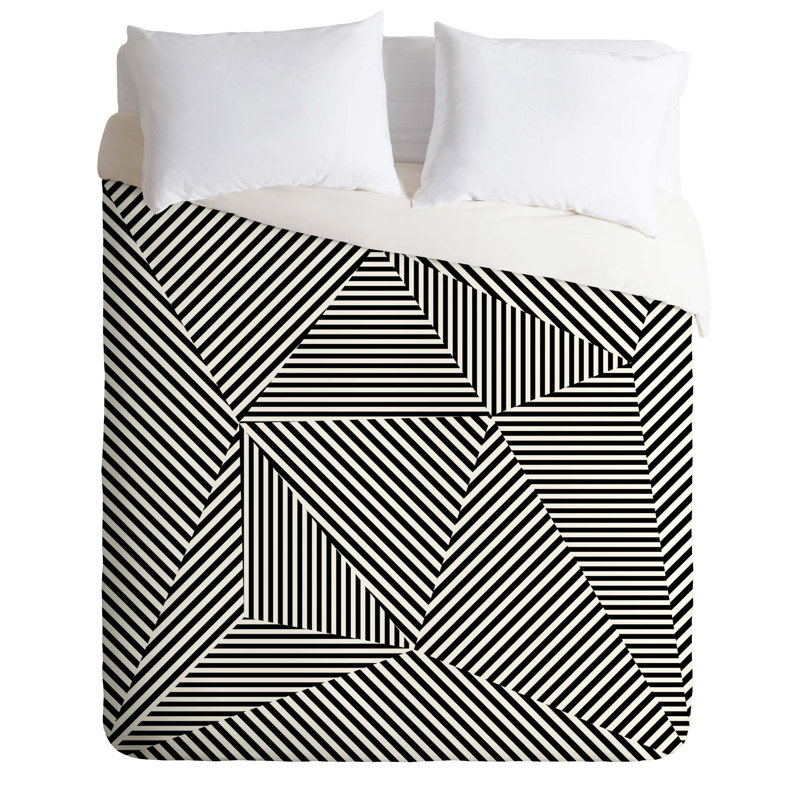 Three Of The Possessed Polyester Geometric Shapes Duvet Cover, Queen Duvet Cover + 2 Shams